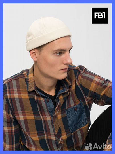 Шапка Докер Молочный