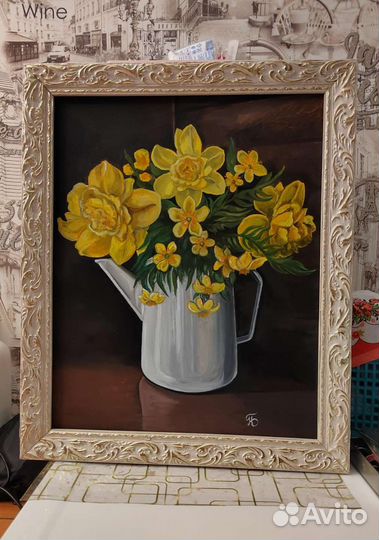 Картина маслом на холсте в раме