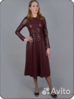 Платье из экокожи