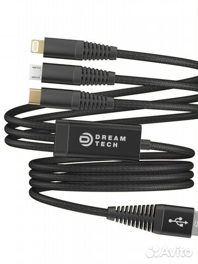 Кабель USB 3в1 USB Type-C, Lightning, microUSB