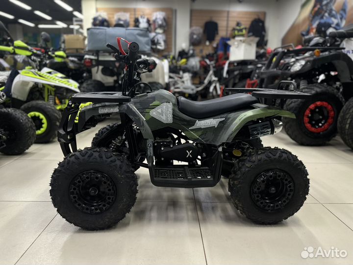 Детский квадроцикл Grizlik Х16 PS зеленый камуфляж