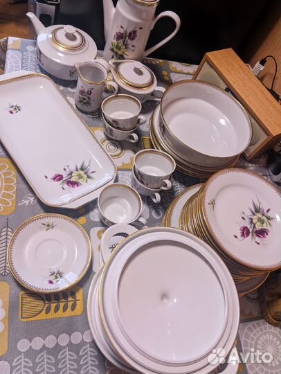 Набор столовой посуды фарфор, неполный, kahla, ГДР