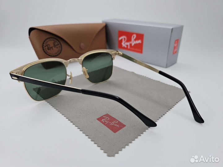 Очки Ray Ban Clubmaster 3716 187 Aluminium Green