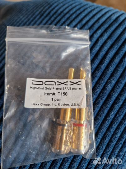 Акустические разъемы типа банан Daxx T158 пара