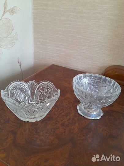 Чайные ложки, вазы хрусталь