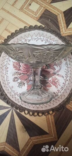 Ваза для фруктов на ножке СССР