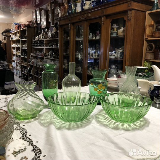 Зеленое советское стекло