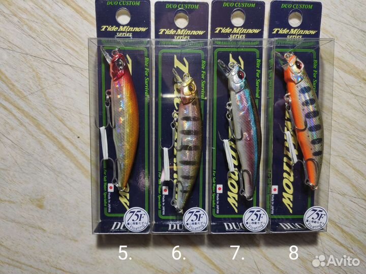 Воблеры DUO Tide Minnow: 75F, 90F