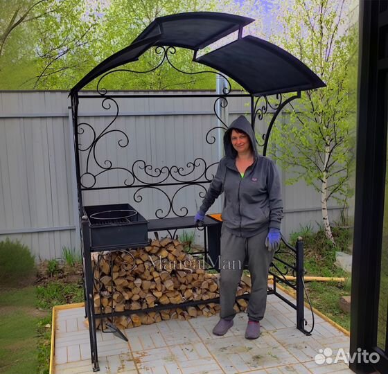 Мангал с крышей
