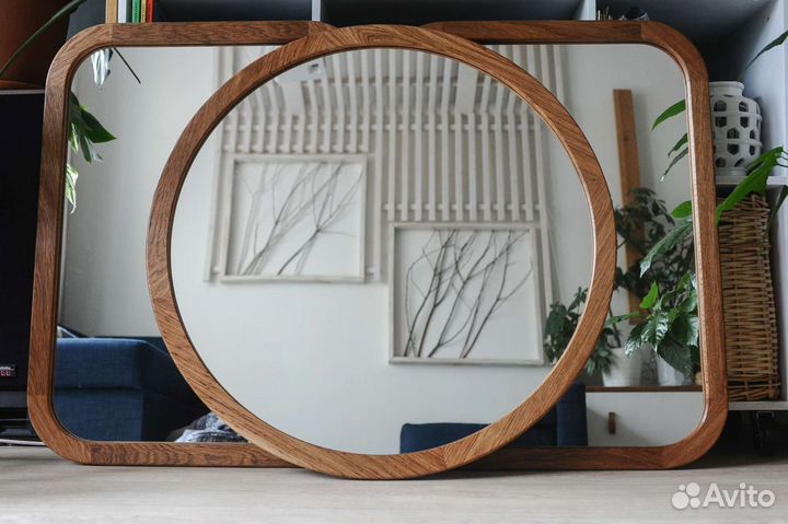 Зеркало для ванной 600*800мм дуб