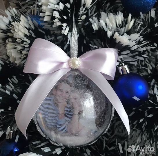 Ёлочный шар с фотографией