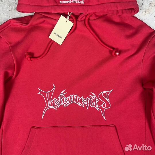 Худи Vetements Red Heavy Metal hoodie