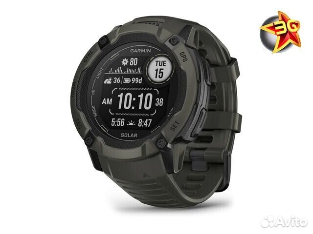 Часы Garmin Instinct 2X Solar Green 010-02805-05