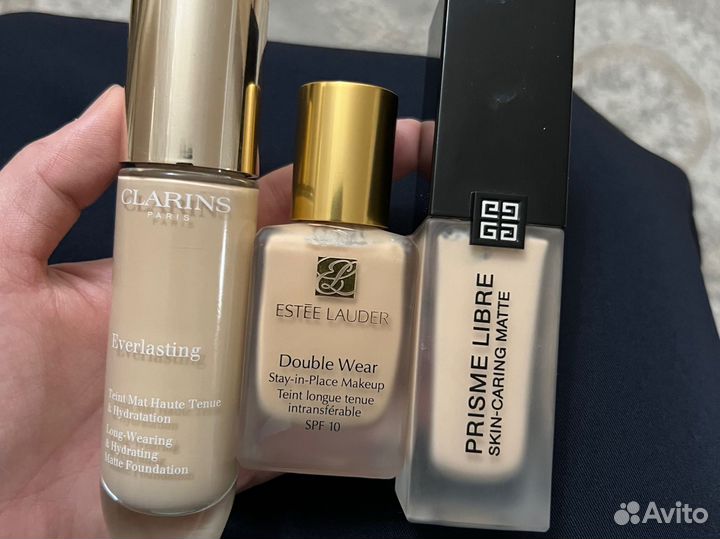 Тональный крем este lauder, givenchy,clarinis