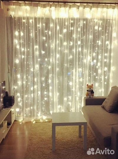 Гирлянда штора оптом \№3-3-3-3/ гирлянда занавес