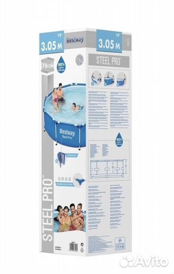 Каркасный бассейн 305х76, Bestway Новый