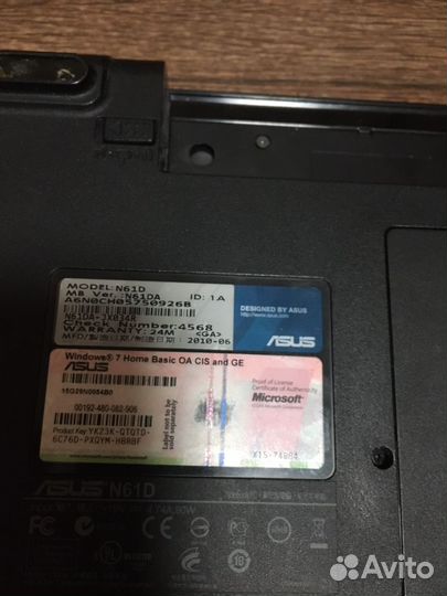 Ноутбук Asus n61d