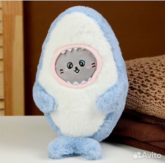 Мягкая игрушка «Кот» в костюме акулы, 25 см