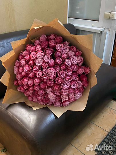 101роза 60см малиновый букет роз