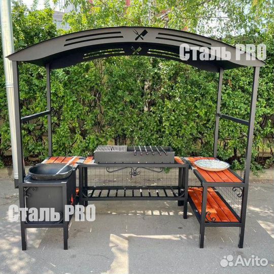 Мангал с крышей