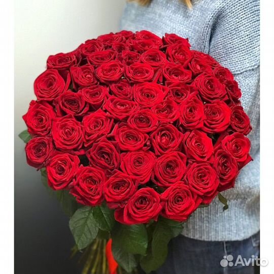 Букет из 51 розы, букет цветов, розы букет, цветы