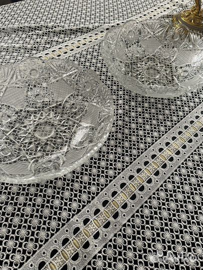 Ваза для фруктов хрусталь