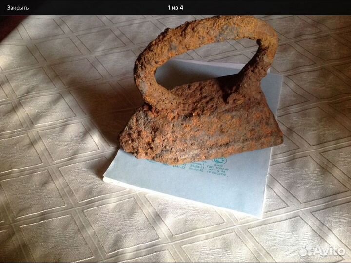 Старинный утюг 1955г рабочий