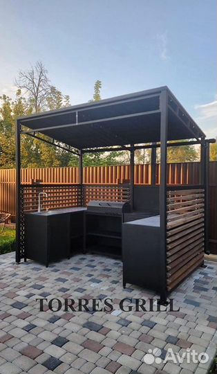 Мангальная зона в беседку