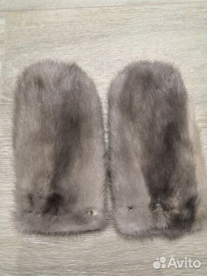 Детские варежки из норки