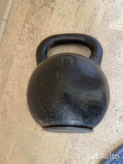 Гиря чугунная 16 кг советская