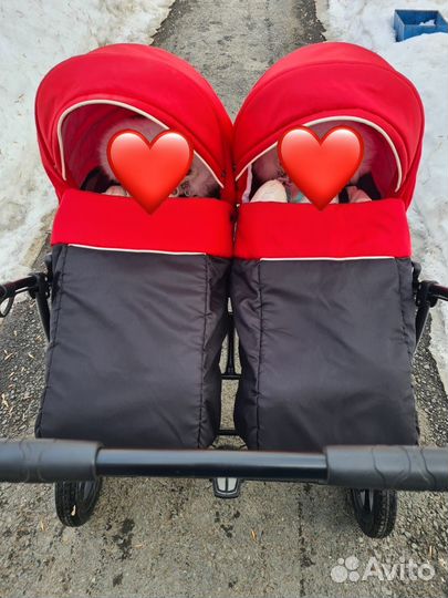 Коляска для двойни mikado