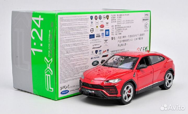 Модель Lamborghini Urus Welly масштаб 1/24 красная