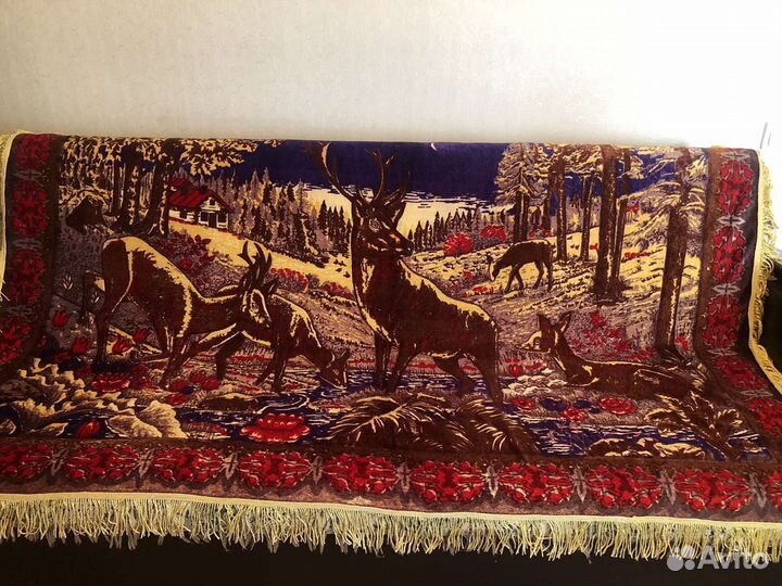 Покрывало плюшевoе 190х123 СССР б/у