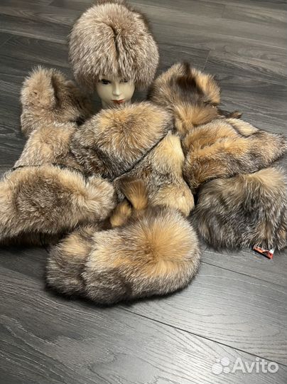 Новая меховая шапка из лесы кристал