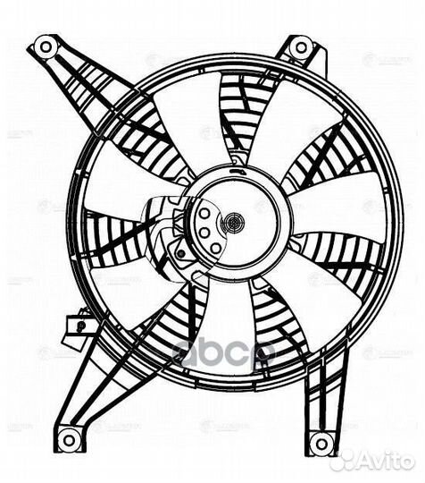 Электровентилятор конд. с кожухом для а/м Mitsu