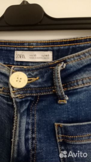 Джинсы zara для девочки 140