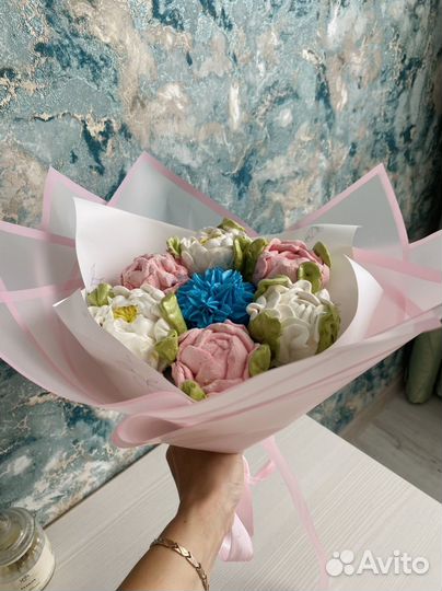 Зефир, зефирные цветы, зефирные букеты