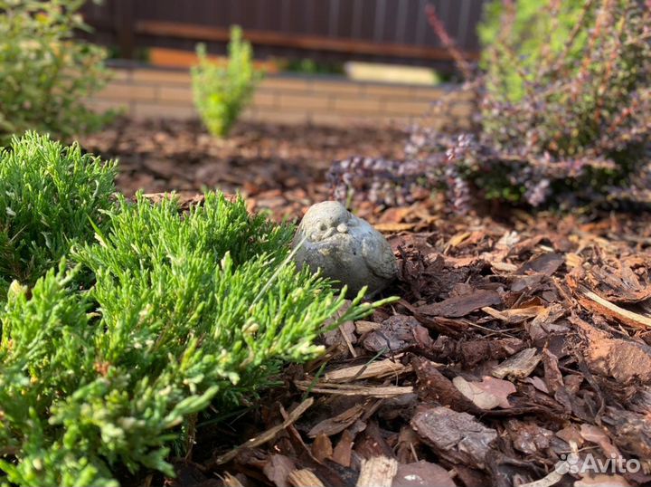 Птичка из бетона.Декор для сада