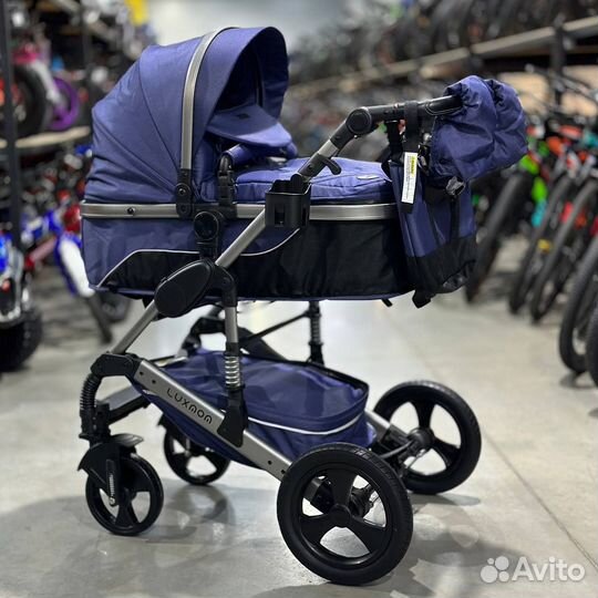 Коляска трансформер Luxmom 558 2в1 синий