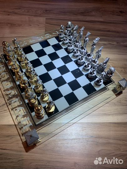 Шахматы ручной работы новые оловянные