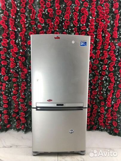 Холодильник бу серый широкий