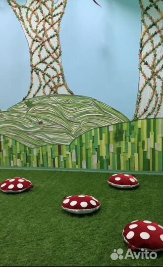 Декоративные подушки-мухоморы