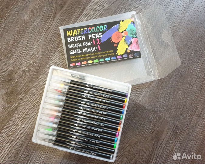 Набор акварельных ручек кистей Watercolor BrushPen