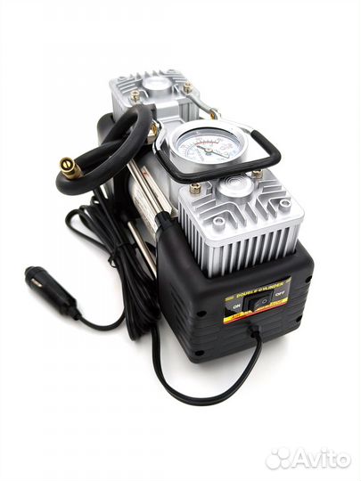 Компрессор воздушный авто 2-х поршневой в кейсе