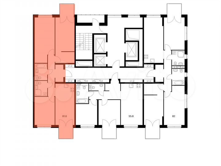 3-к. квартира, 81,7 м², 9/22 эт.