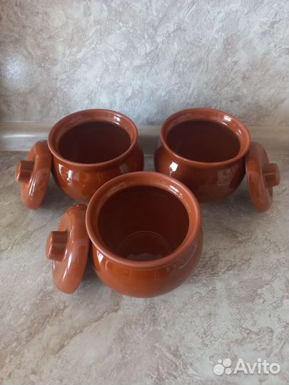 Горшочки для запекания керамические новые