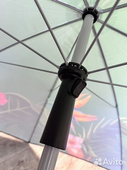 Надежный пляжный садовый зонт 200 см с подставкой