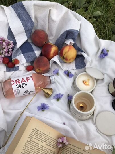 Соевые свечи в гипсе с деревянным фитилем