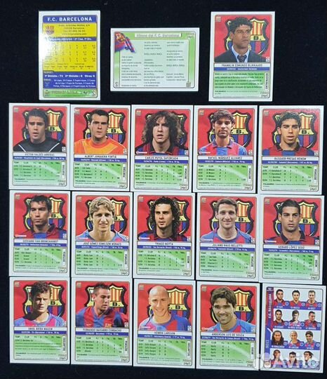 Наклейки panini F.C.Barcelona 2004-2005г. Команда