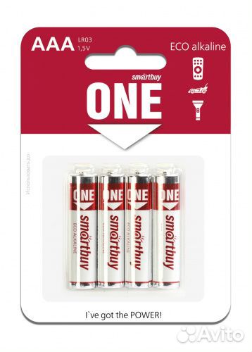 Батарея SmartBuy LR3(AAA) 4 шт